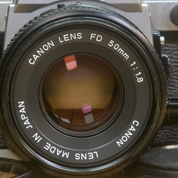Canon AE-1 35mm Film Camera, with 50mm F1.8 FD Lens, Canon Speedlite 188A Flash - Picture 6 of 10